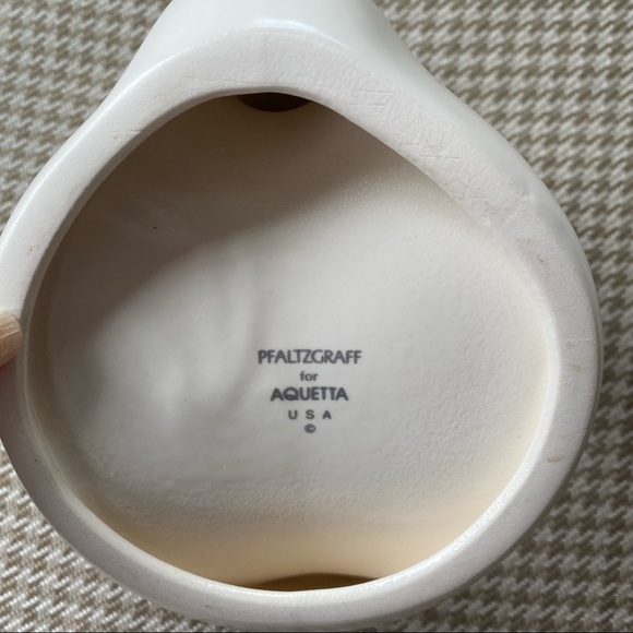 VINTAGE Pfaltzgraff for Alquetta USA swan hand towel holder tea rose pattern - Picture 5 of 7